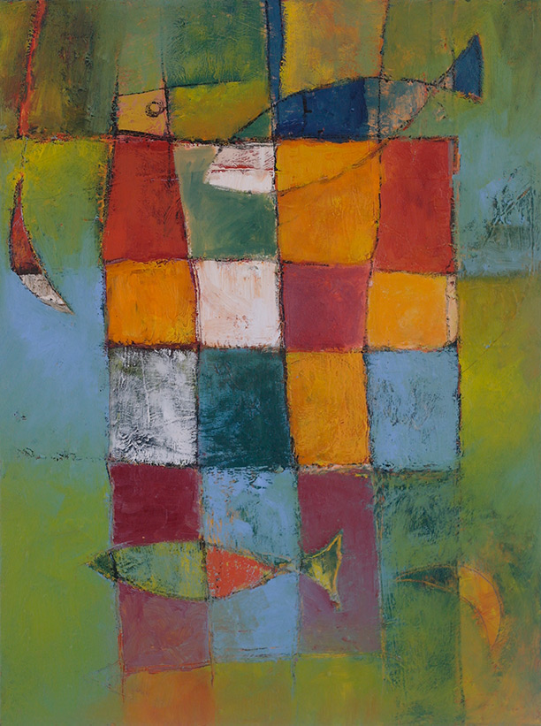 Patchwork met vissen
